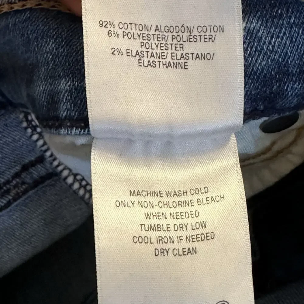 HUDSON Women 30 Jeans Split Leg Nico Mid Rise Cigarette Grommets Pintuck Lt Blue - Picture 11 of 15
